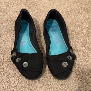 Blowfish Black Button-Accent Flats
